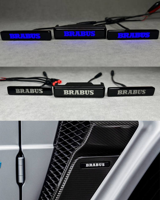 G Wagon LED Fender Emblem and Grill Badge Brabus Style Logo for Mercedes w463a w464 w465
