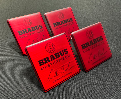 Brabus Red Masterpiece Seat Metal Emblems Set 4 pcs Mercedes-Benz W463A G-Class