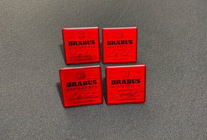 Brabus Red Masterpiece Seat Metal Emblems Set 4 pcs Mercedes-Benz W463A G-Class