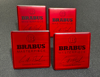 Brabus Red Masterpiece Seat Metal Emblems Set 4 pcs Mercedes-Benz W463A G-Class