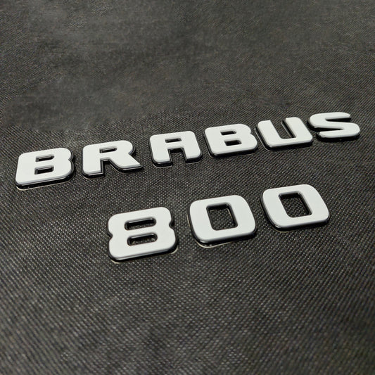 800 Brabus XLP Superwhite Emblems Set 800 Badges for Mercedes G63 G Wagon