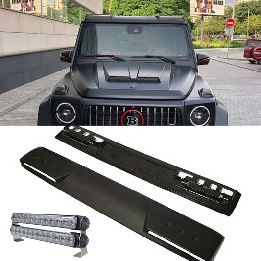 Fiberglass Front Roof Spoiler with LEDs for Mercedes-Benz W463A W464 G-Class