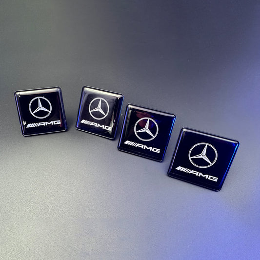 AMG Seat Badges Metal Emblems Set 4 pcs for Mercedes-Benz Cars