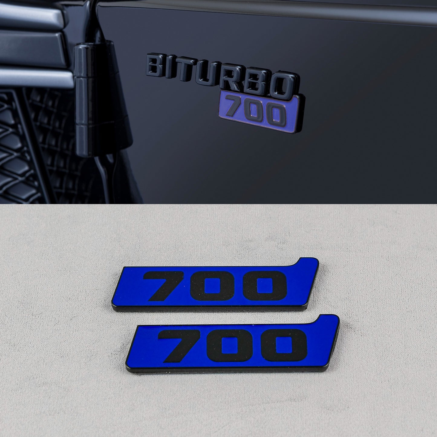 Brabus 700 Blue Metal Fender Emblem Logo Badge for Mercedes-Benz W463 G-Class