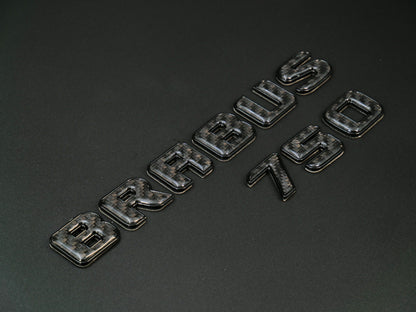 Brabus 750 Black Metal with Carbon Badges Emblems Set for Mercedes-Benz W463 W463A W464