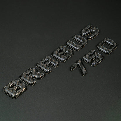 Brabus 750 Black Metal with Carbon Badges Emblems Set for Mercedes-Benz W463 W463A W464