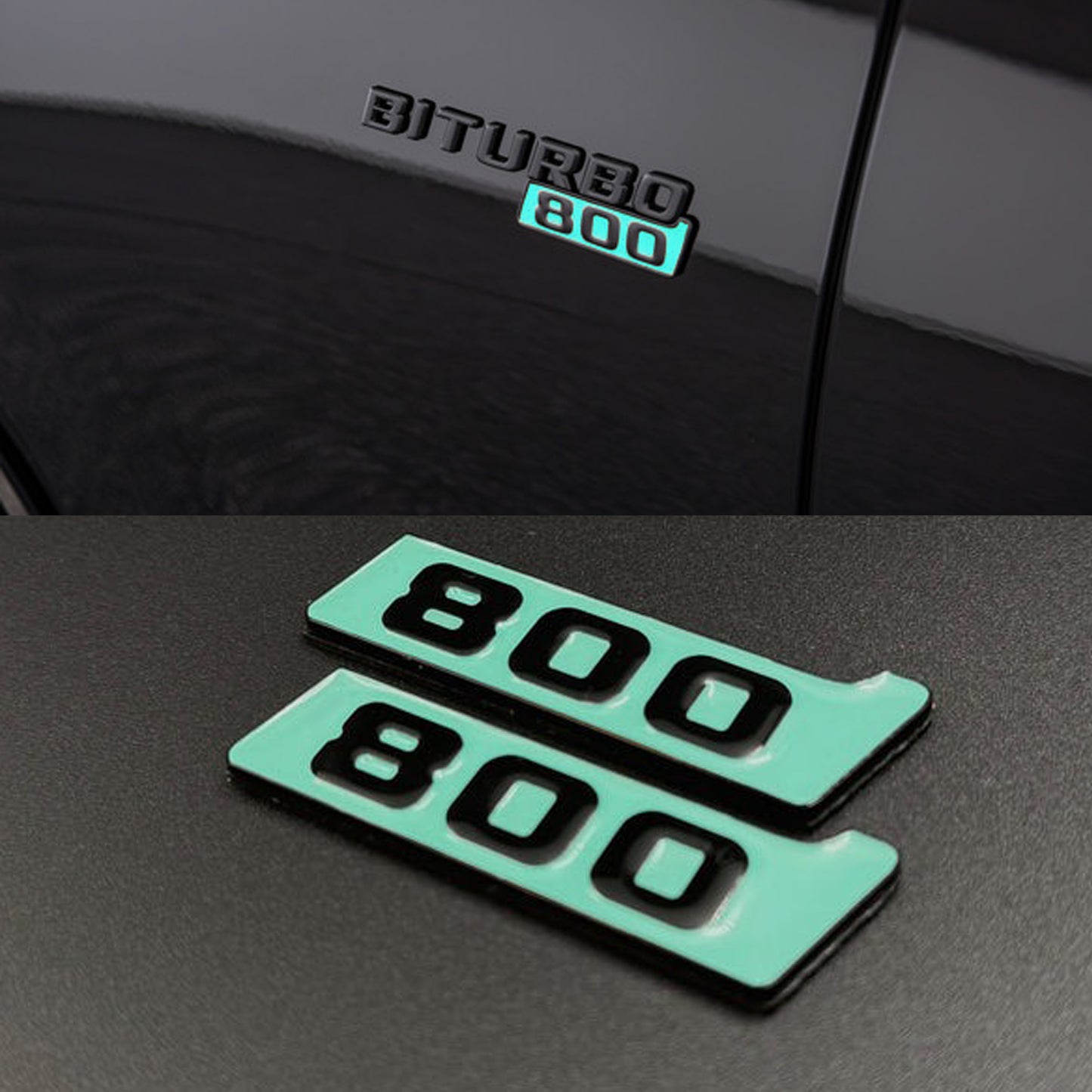 Brabus 800 Tiffany Blue Metal Fender Emblem Logo Badge for Mercedes-Benz W463 G-Class