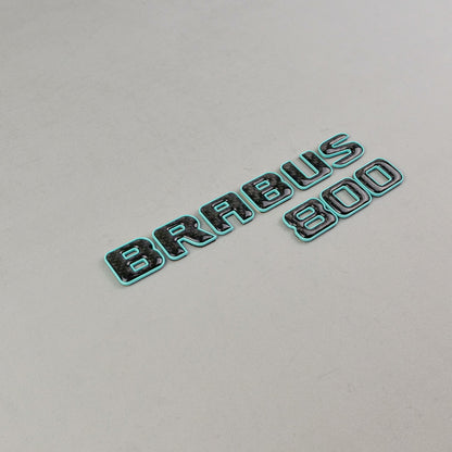 Brabus 800 Tiffany Blue Metal + Carbon Badges Emblems Set for Mercedes-Benz W463 W463A W464