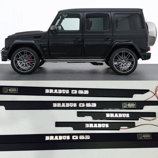Brabus Style G63 Stainless Steel LED Door Sills for W463 G-Class Set 5 pcs G Wagon