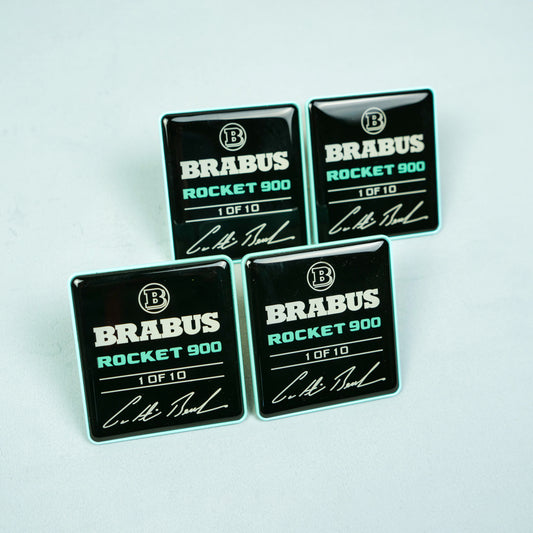 Brabus Style Rocket 900 Edition 1 of 10 Tiffany Blue Seat Emblems Set for Mercedes-Benz W463A G Wagon