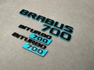 Brabus 700 Style Blue Badges Emblems Set for Mercedes-Benz W463 W463A W464 G Wagon