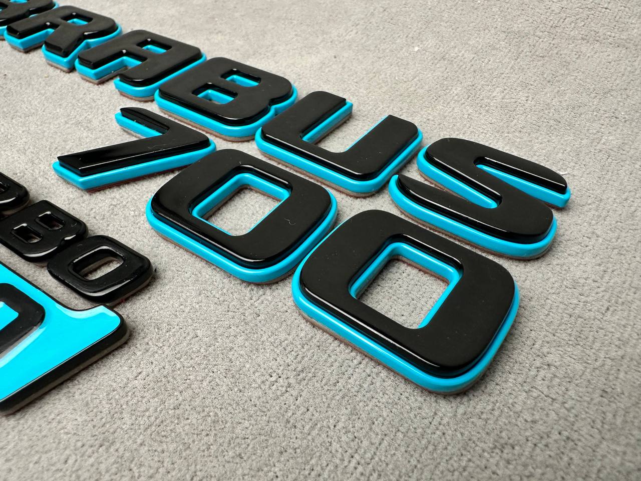 Brabus 700 Style Blue Badges Emblems Set for Mercedes-Benz W463 W463A W464 G Wagon