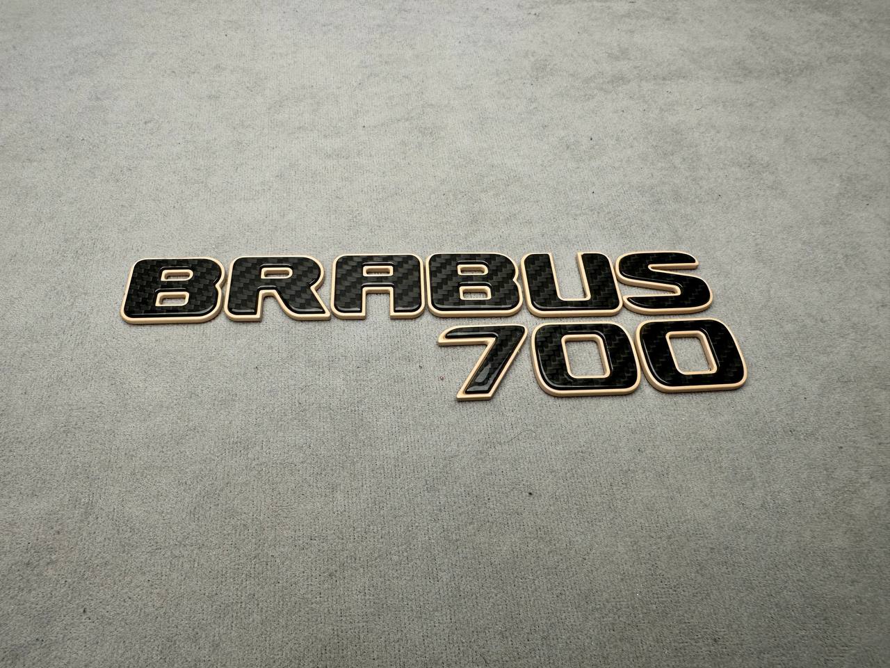 Brabus 700 Style Desert Sand Metal with Carbon Badges Emblems Set for Mercedes-Benz W463 W463A W464 W465 G Wagon