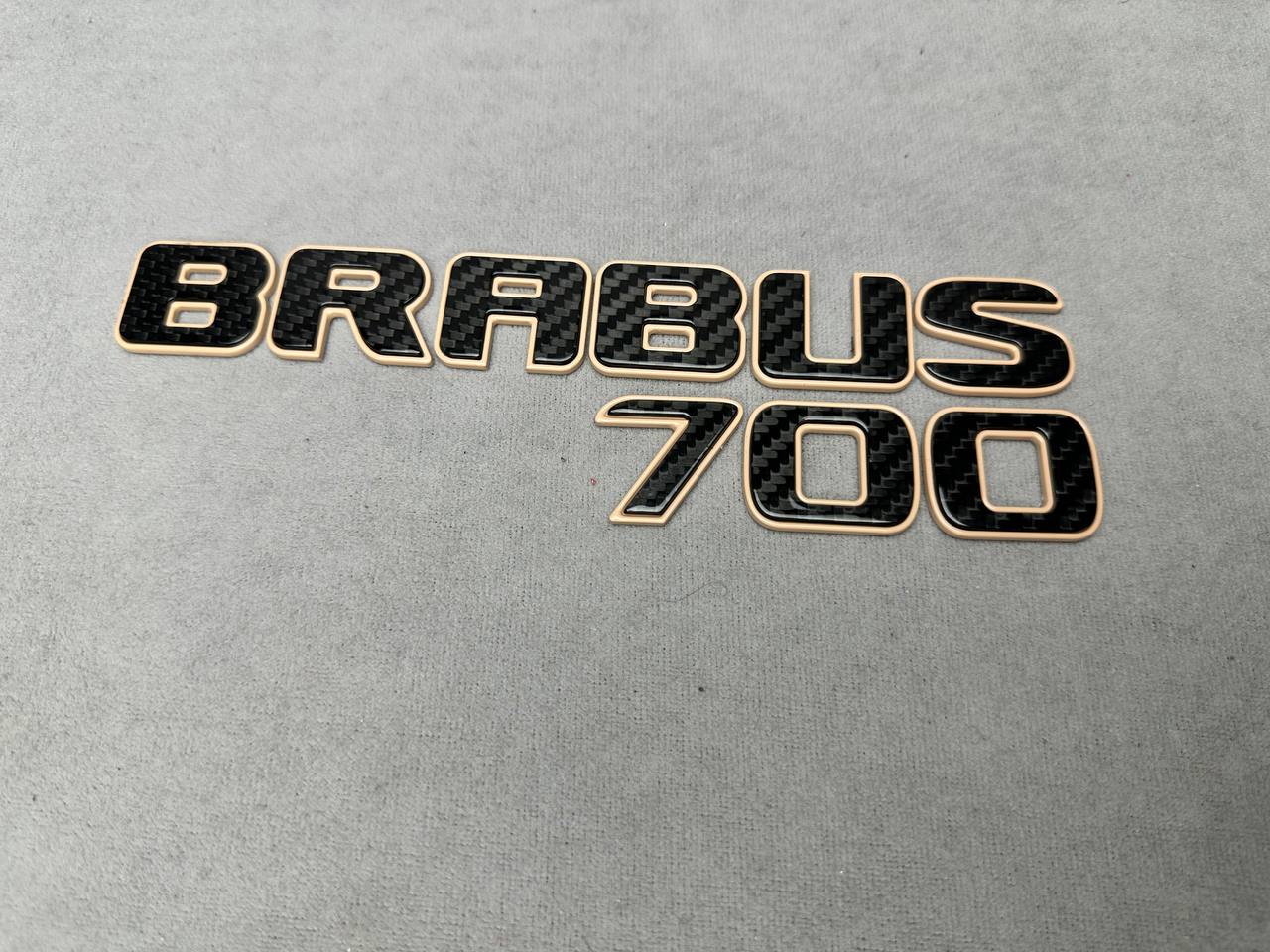 Brabus 700 Style Desert Sand Metal with Carbon Badges Emblems Set for Mercedes-Benz W463 W463A W464 W465 G Wagon