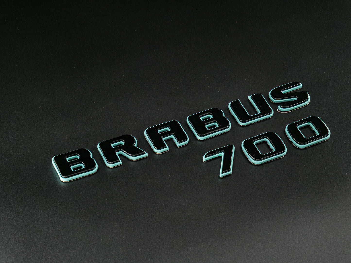 Brabus 700 Style Tiffany Blue Badges Emblems Set for Mercedes-Benz W463 W463A W464