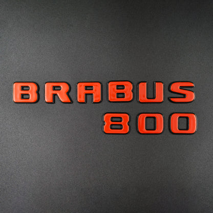 Brabus 800 Style Orange Badges Emblems Set for Mercedes-Benz W463 W463A W464