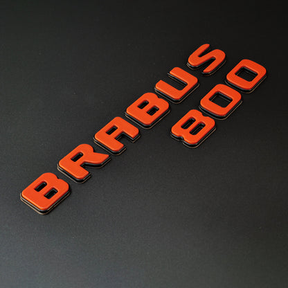 Brabus 800 Style Orange Badges Emblems Set for Mercedes-Benz W463 W463A W464