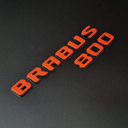 Brabus 800 Style Orange Badges Emblems Set for Mercedes-Benz W463 W463A W464
