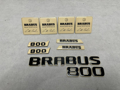 Brabus 800 Style Desert Sand Metal Badges Emblems Set for Mercedes-Benz W463 W463A W464 W465 G Wagon
