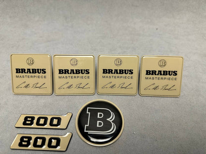 Brabus 800 Style Desert Sand Metal Badges Emblems Set for Mercedes-Benz W463 W463A W464 W465 G Wagon