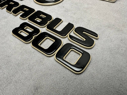 Brabus 800 Style Desert Sand Metal Badges Emblems Set for Mercedes-Benz W463 W463A W464 W465 G Wagon