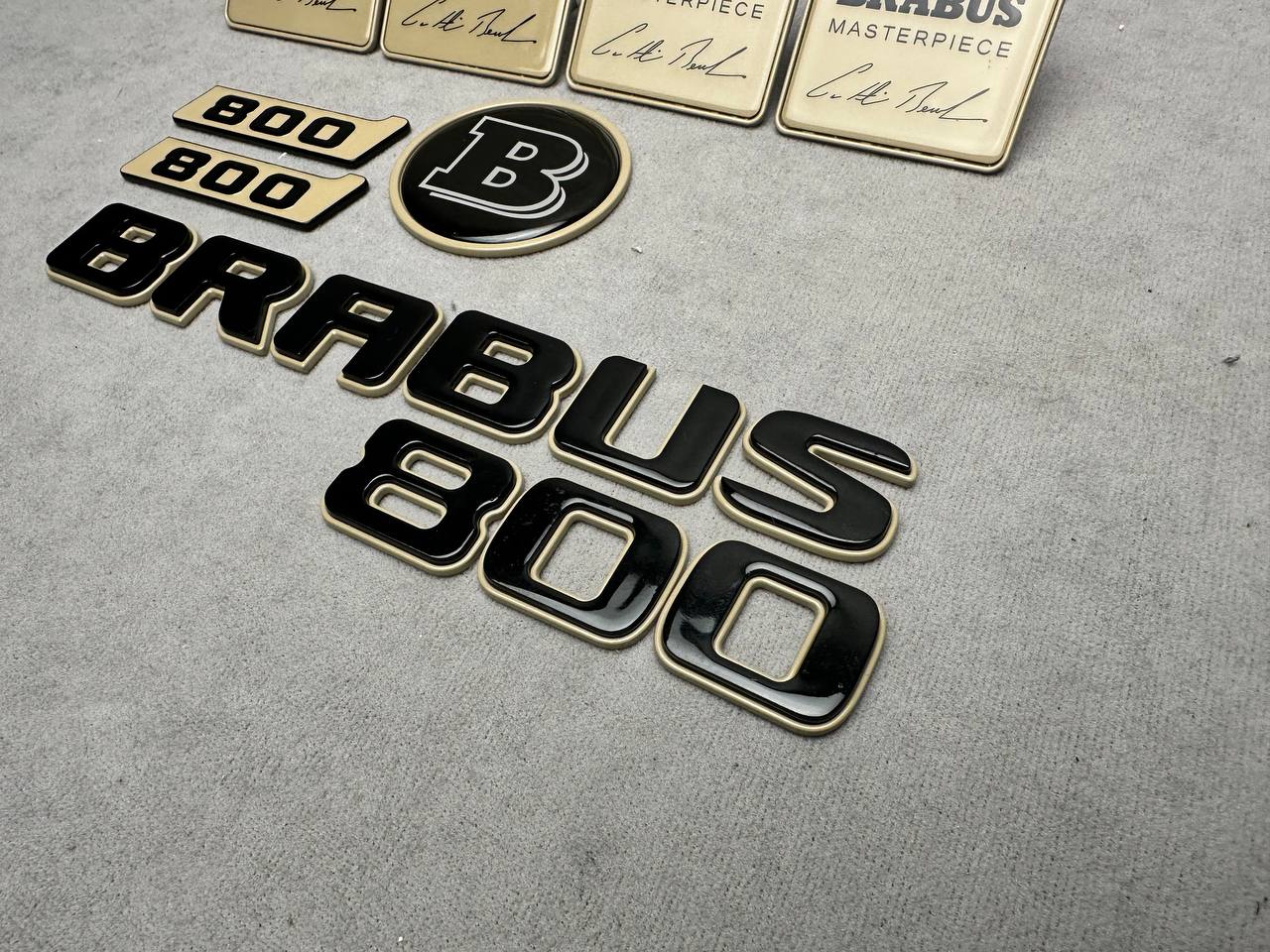 Brabus 800 Style Desert Sand Metal Badges Emblems Set for Mercedes-Benz W463 W463A W464 W465 G Wagon