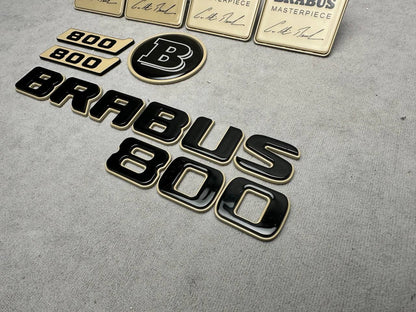 Brabus 800 Style Desert Sand Metal Badges Emblems Set for Mercedes-Benz W463 W463A W464 W465 G Wagon