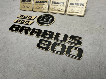 Brabus 800 Style Desert Sand Metal Badges Emblems Set for Mercedes-Benz W463 W463A W464 W465 G Wagon