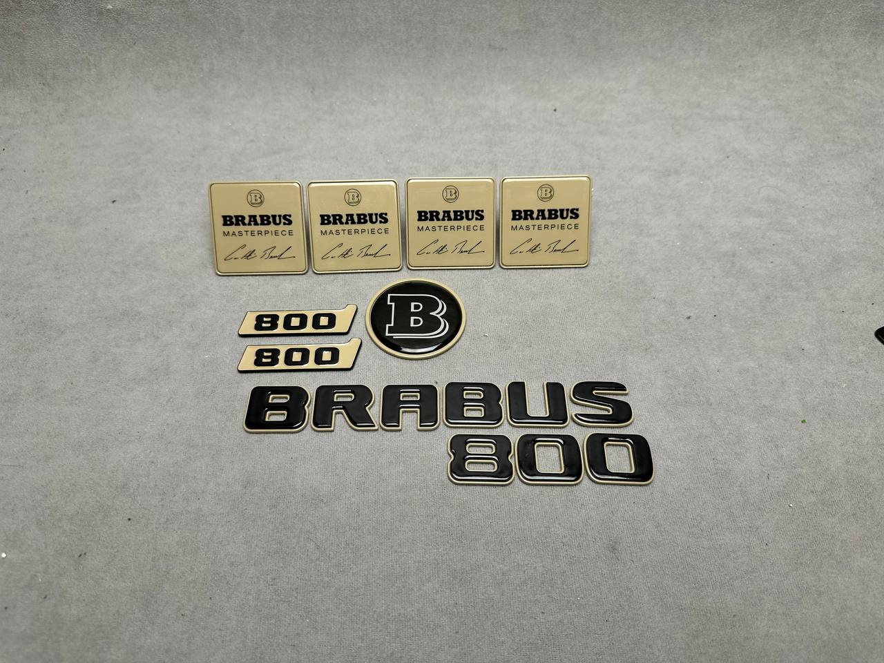 Brabus 800 Style Desert Sand Metal Badges Emblems Set for Mercedes-Benz W463 W463A W464 W465 G Wagon