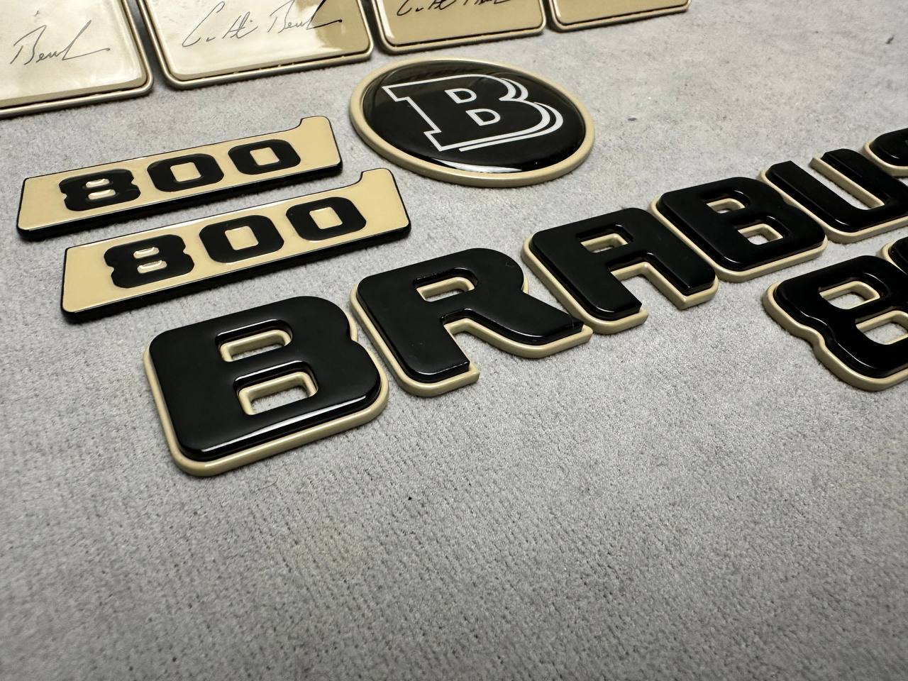 Brabus 800 Style Desert Sand Metal Badges Emblems Set for Mercedes-Benz W463 W463A W464 W465 G Wagon
