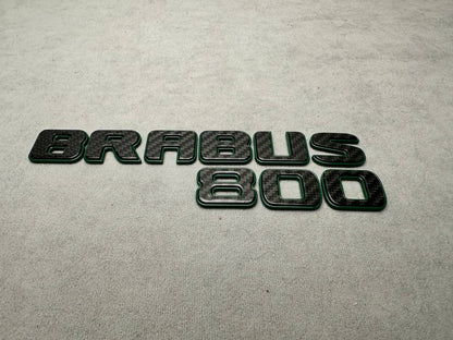 Brabus 800 Style Green Metal with Carbon Badges Emblems Set for Mercedes-Benz W463 W463A W464 G Wagon