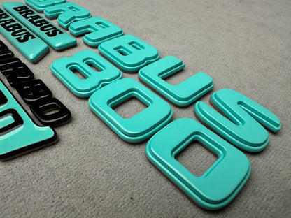 Brabus 800 Style Tiffany Blue Badges Emblems Set for Mercedes-Benz W463 W463A W464 G Wagon