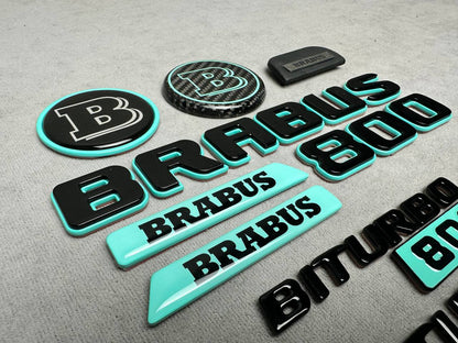 Brabus 800 Style Tiffany Blue Emblem Insert Set for Mercedes-Benz Cars G Wagon W463A W465