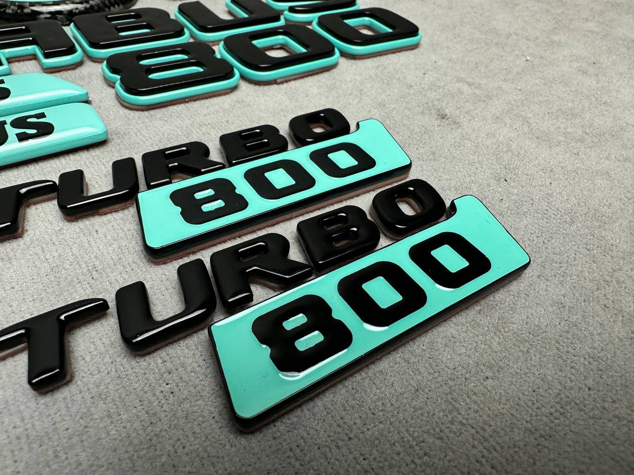 Brabus 800 Style Tiffany Blue Emblem Insert Set for Mercedes-Benz Cars G Wagon W463A W465
