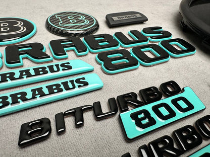 Brabus 800 Style Tiffany Blue Emblem Set for Mercedes-Benz Cars G Wagon W463A W465