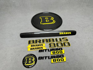Brabus 800 Style Yellow Badges Emblems Set for Mercedes-Benz W463 W463A W464 W465 G Wagon