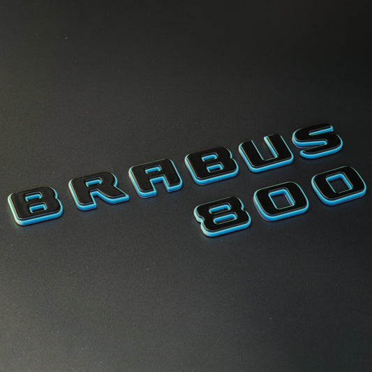 Brabus 800 Style Tiffany Blue Badges Emblems Set for Mercedes-Benz W463 W463A W464 G Wagon
