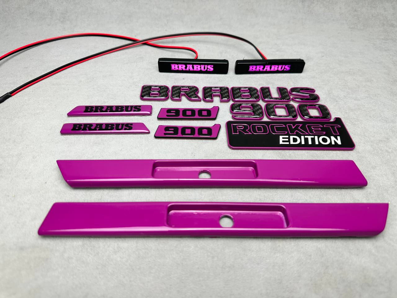 Brabus 900 Rocket Edition Style Violet Emblem Set for Mercedes-Benz Cars G Wagon W463A W465
