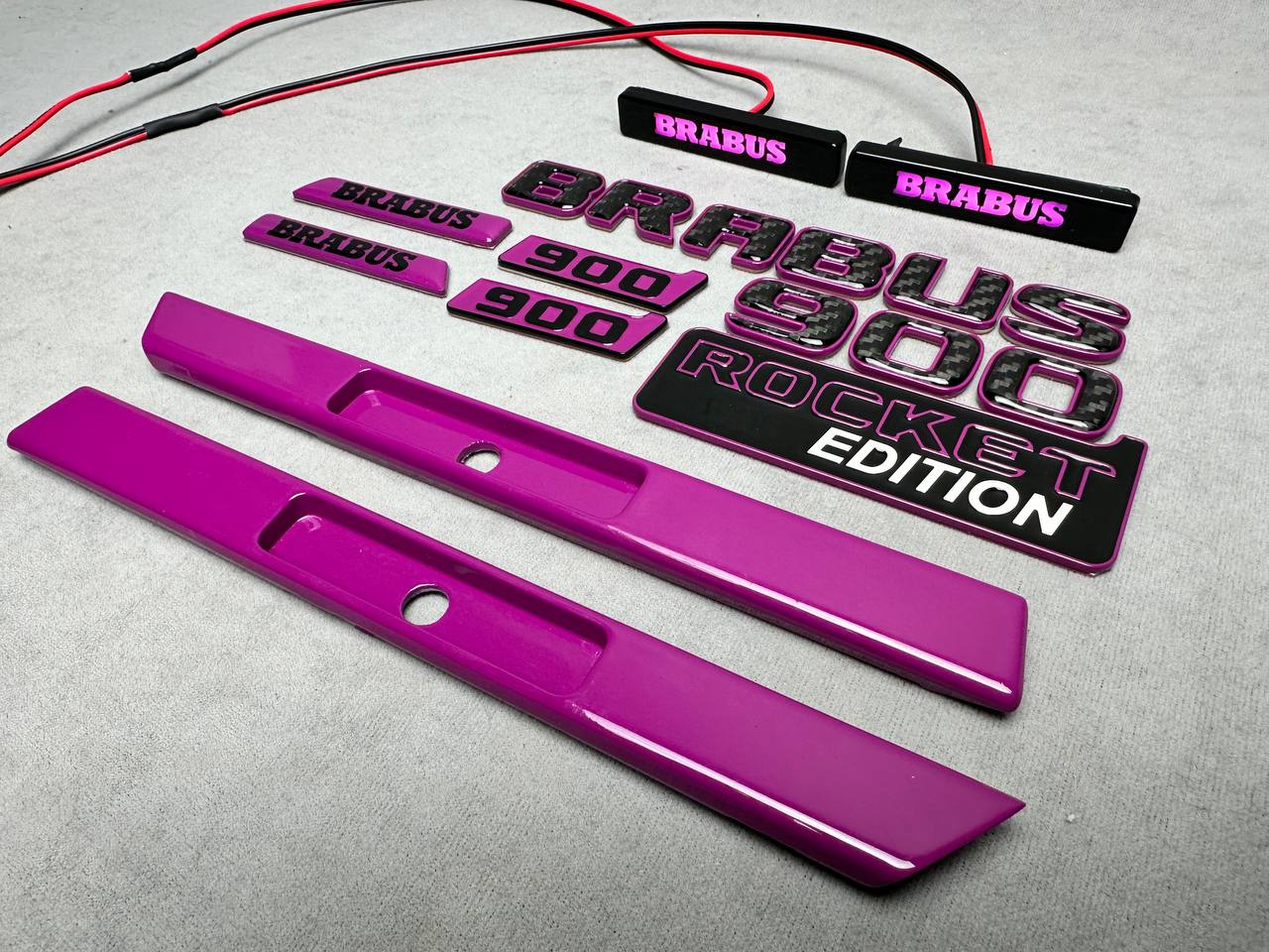 Brabus 900 Rocket Edition Style Violet Emblem Set for Mercedes-Benz Cars G Wagon W463A W465
