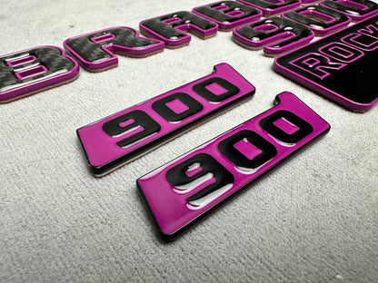 Brabus 900 Style Violet Metal and Carbon Badges Emblems Set for Mercedes-Benz W463 W463A W465 G Wagon