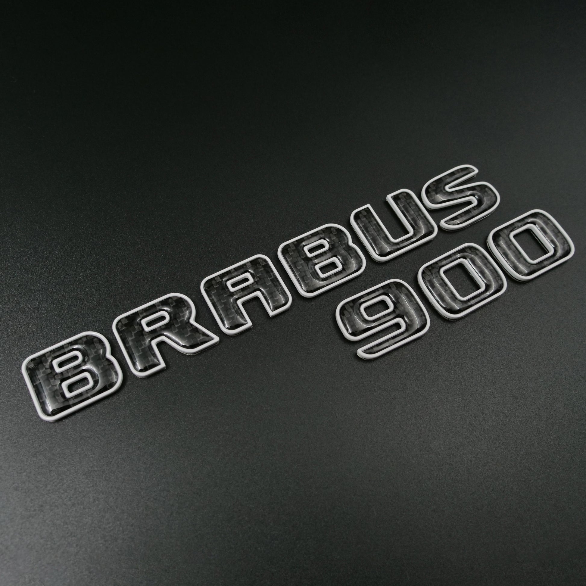Brabus 900 Style White Metal with Carbon Badges for W463 W464 G Wagon