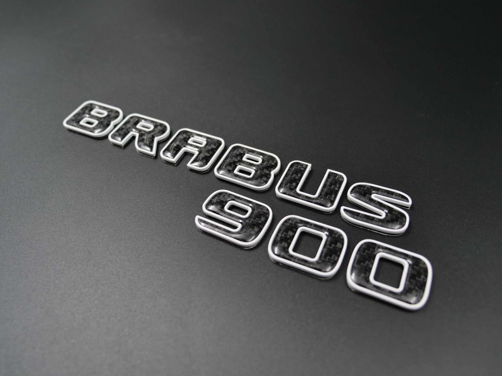 Brabus 900 Style White Metal with Carbon Badges for W463 W464 G Wagon