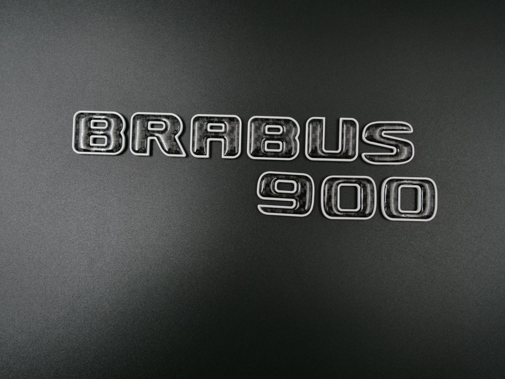 Brabus 900 Style White Metal with Carbon Badges for W463 W464 G Wagon