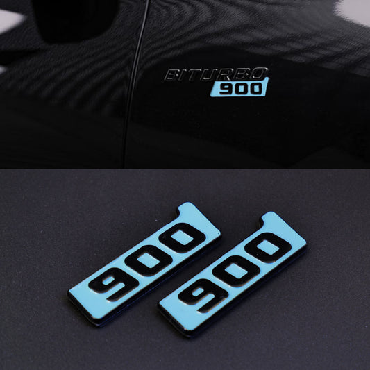 Brabus 900 Style Tiffany Blue Metal Fender Emblem Logo Badge for Mercedes-Benz W463 G-Class G Wagon