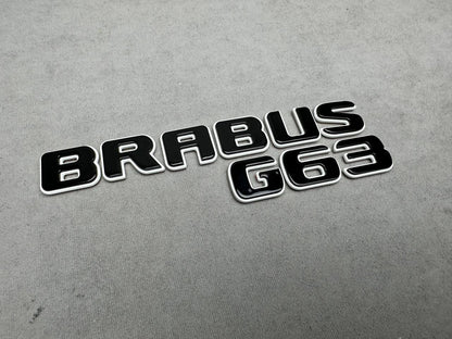 Brabus G63 Style Nardo Grey Badges Emblems Set for Mercedes-Benz W463 W463A W464 G Wagon