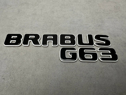 Brabus G63 Style Nardo Grey Badges Emblems Set for Mercedes-Benz W463 W463A W464 G Wagon