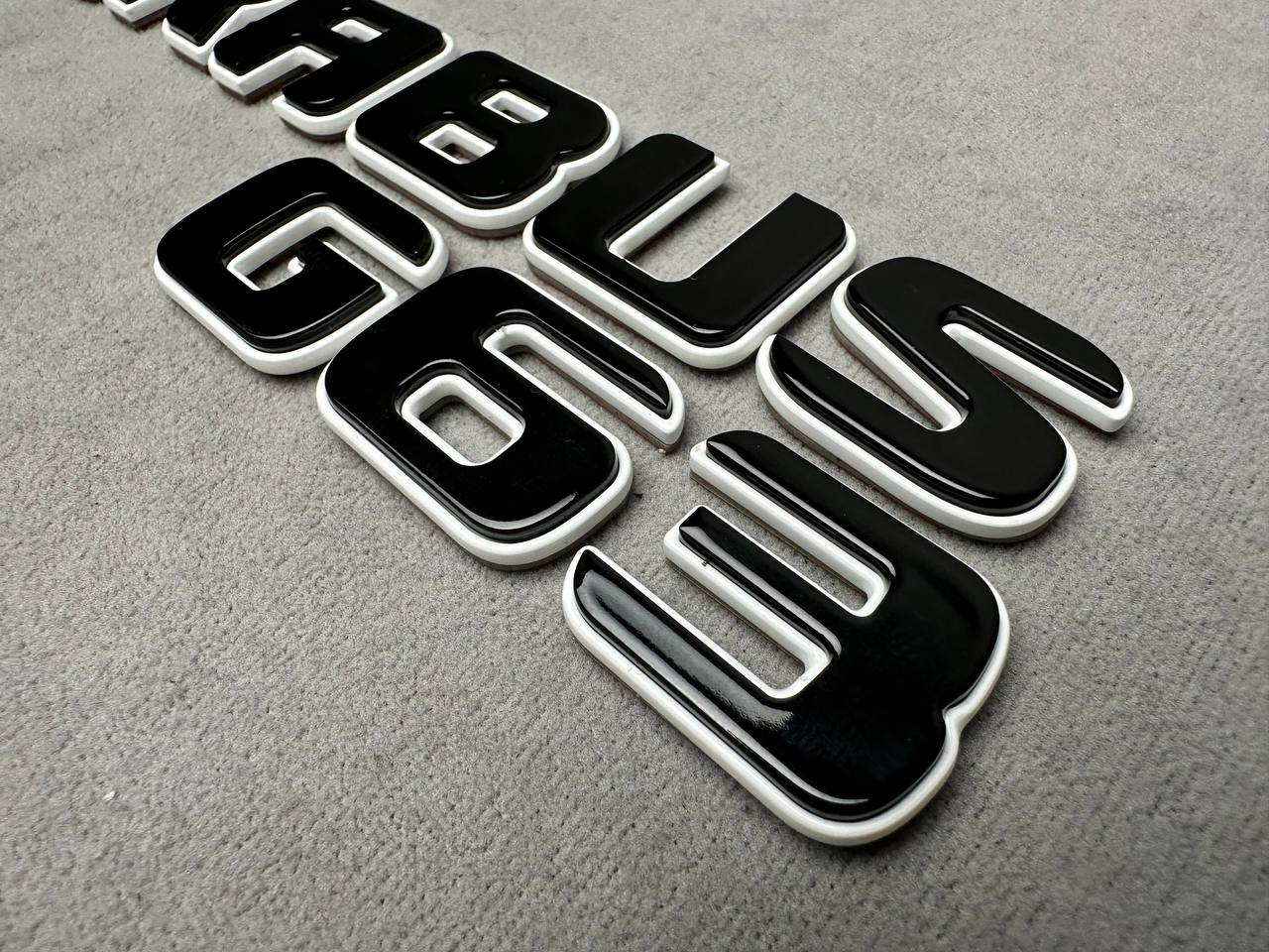 Brabus G63 Style Nardo Grey Badges Emblems Set for Mercedes-Benz W463 W463A W464 G Wagon