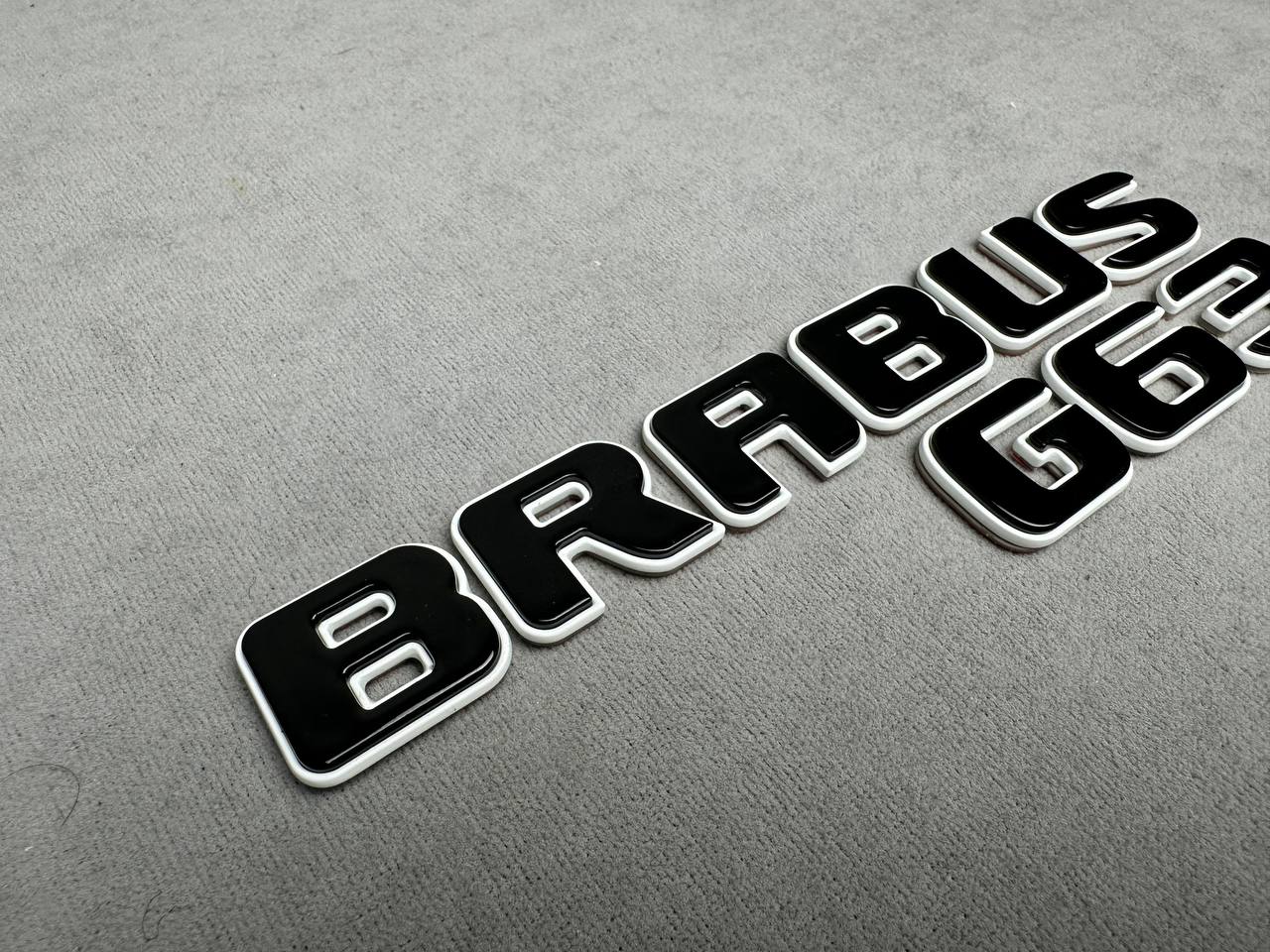 Brabus G63 Style Nardo Grey Badges Emblems Set for Mercedes-Benz W463 W463A W464 G Wagon