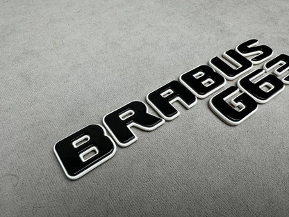 Brabus G63 Style Nardo Grey Badges Emblems Set for Mercedes-Benz W463 W463A W464 G Wagon