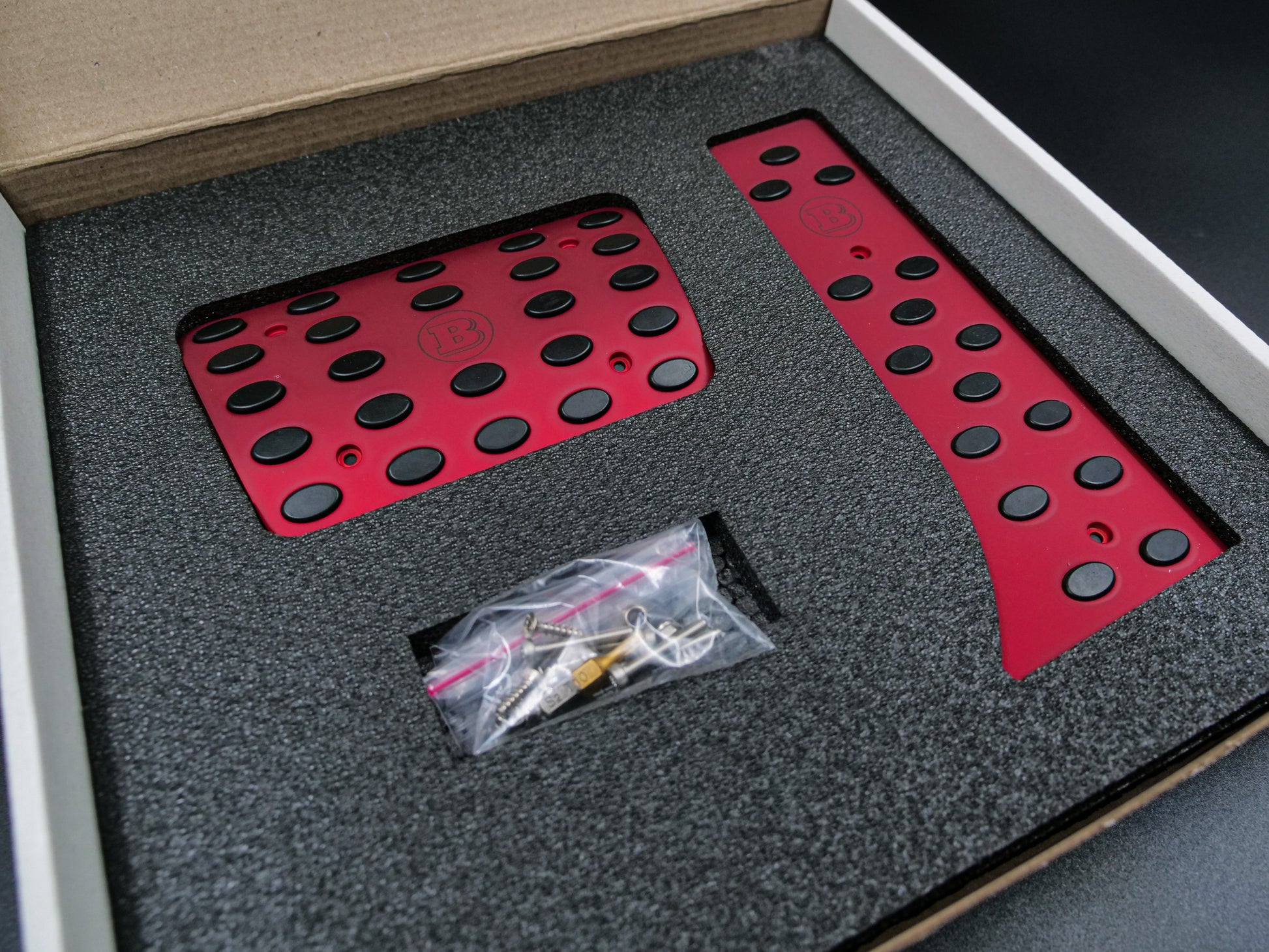 Brabus Pedal Covers Set for Mercedes-Benz S-class W223 Red